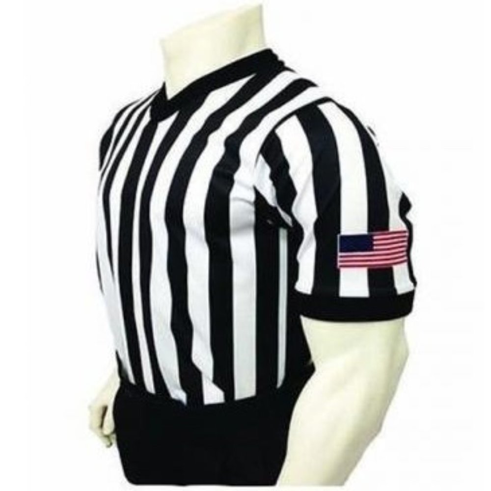 Lot - Smitty Men’s Bball Referee Shirt M & KHSAA & XL Plain Stripes & 7 Whistles